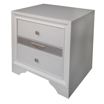 NicBex Nightstand with Drawers,Side Table with Wood Tapered Legs and Finish,Modern Bedside Table for Bedroom,Living Room