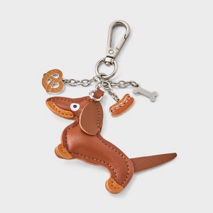 Girls' Dachshund Puppy Bag Charm - art class™ Brown - 1 of 3