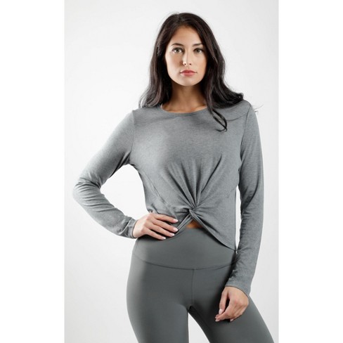 Yogalicious - Women's Front Twist Long Sleeve Top : Target