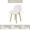 CAVINAS 19.8" Modern Minimalist Dining Chairs,Set of 2,Teddy Velvet Accent Chairs for Dining Room,Dining Furniture Chair,Vanity Chairs - 3 of 4