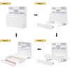 YOOCOZZ Queen Size Murphy Bed with Bookcase, Large Bottom Drawer and Bedside Shelves - White - 3 of 4