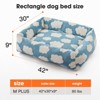 Dog Beds Large Sized Dog - Washable Furry Pet Beds, Rectangle Orthopedic Corduroy Fleece Puppy Beds with Removable Zipper Cover - 2 of 4