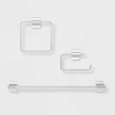 Double Modern Towel Bar Brushed Nickel - Threshold™ : Target