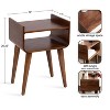 Kate and Laurel Quilby Wood Side Table, 18x14x27, Walnut Brown - 2 of 4
