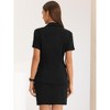INSPIRE CHIC Women's Blazer Work Pencil Skirt 2 Pieces Outfits Suit Sets - 3 of 4
