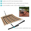 Sunnydaze Outdoor 2-Person Quilted Fabric Hammock with Spreader Bars and Freestanding Stand - 2 of 4