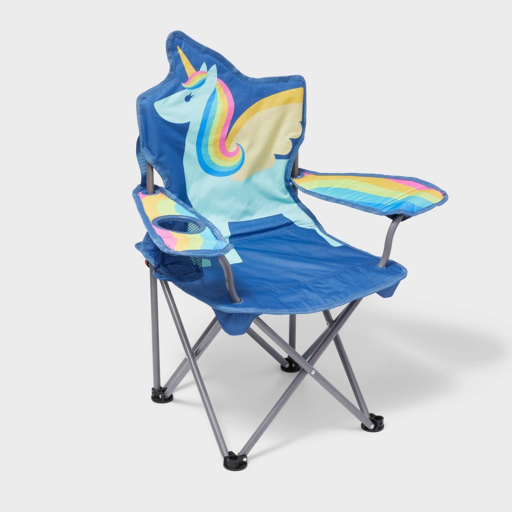Photos - Garden Furniture Kids' Unicorn Character Portable Camp Chair - Sun Squad™