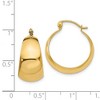 Black Bow Jewelry 14k Yellow Gold Wide Tapered Round Hoop Earrings, 21mm (13/16 Inch) - 4 of 4