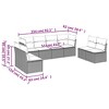 vidaXL 8 Piece Patio Sofa Set with Cushions - Black and Cream Without Table - 3 of 4