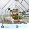 Polycarbonate Greenhouse for Outdoors, Large Walk-InGreenhouse with Quick Setup Structure and Roof Vent, Greenhouse with Ventilation - 3 of 4