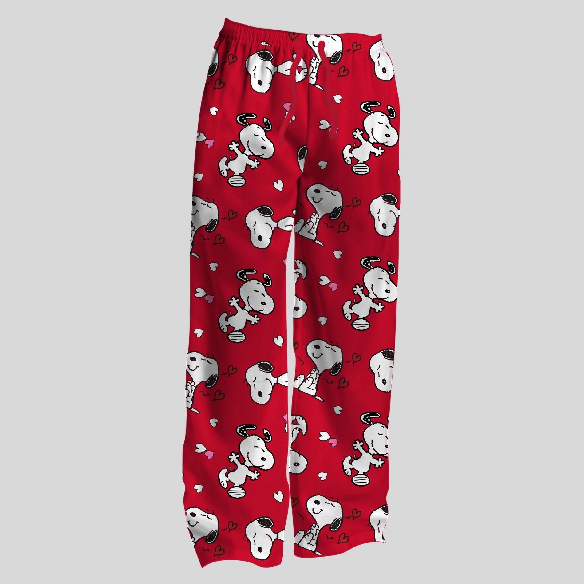 Men's Snoopy Valentine's Day Knit Pajama Pants - Red