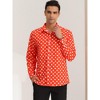 Lars Amadeus Men's Button Down Long Sleeves Casual Polka Dots Print Shirts - 2 of 4