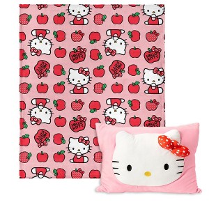 Sanrio Hello Kitty Forever Sweet Silk Touch Throw Blanket 50X60 inches with Plush Pocket Pillow 14X20 inches - 1 of 4