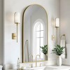 Lirago 47" x 22" 2PC Arched Hanging Bathroom Mirror with Gold Scratch-Resistant Aluminum Alloy Frame - 3 of 4