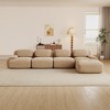 AENKYO 4 Seats with Ottoman Modular Corduroy Sectional Sofa, Easy Assembly Required & Ergonomic Support Non-Slip Base Design - 4 of 4