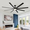 BestParts 84" Black Ceiling Fan with Remote Control & 3 Color Temperatures - Aluminum Blades - 3 of 4