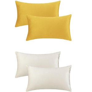 Unique Bargains Solid Velvet Modern Couch Sofa Home Decorative Throw Pillow Covers 4 Pcs - 1 of 4