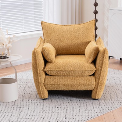 NicBex Rounded Corner/Sharp-Angle Chair Modern Accent Chair, Stylish Comfy Sofa Chair Single Seat for Many Scenarios