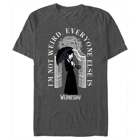 Men's Wednesday I'm Not Weird, Everyone Else Is T-shirt - Charcoal