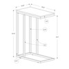 FONTOI C-shaped Side Table, Portable Bedside Table, Easy to Move for Living Room, Bedroom, Espresso, 18.25"*25.25"*10.25" - 3 of 4
