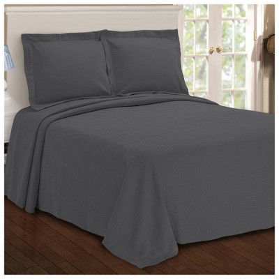 Paisley Floral Cotton Matelasse Decorative Bedspread and Pillow Sham Set by Blue Nile Mills