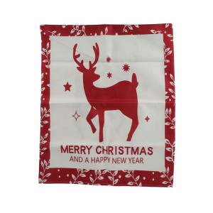 Unique Bargains Dining Chair Slipcovers Linen Red 22.83" x 19.29" 1Pcs - 1 of 4