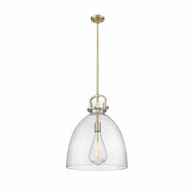 Newton Bell - 1 Light Stem Hung Pendant In Industrial Style-21.63 Inches Tall and 16 Inches Wide