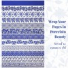 Wrapables Blue and White Porcelain Vintage Floral Chinoiserie Washi Tape Set for DIY, Arts and Crafts, Scrapbooking, Gift Wrapping (12 Rolls) - 2 of 4