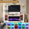 AMERLIFE 3-Sided Glass Fireplace TV Stand with LED Lights - 3 of 4