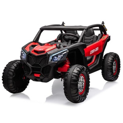 2-Seater 24V Ride-On UTV – Powerful 4WD Electric Car for Kids with Remote Control, Shock Absorbers, Leather Seats, Music & Lights