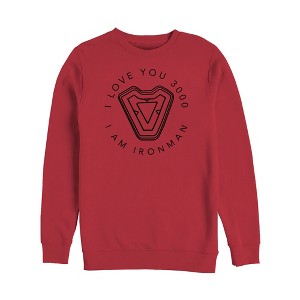Men's Marvel I Am Iron Man Love 3000 Sweatshirt - 1 of 3