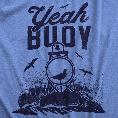 Мужские футболки Crazy Dog T-Shirts, Inc. Mens Yeah Buoy T Shirt Funny Seagull Beach Vacation Tee - Crazy Dog Men's T Shirt For Summer Vacation Light Blue XL — фото 2