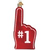 Old World Christmas Blown Glass Ornament for Christmas Tree, San Francisco 49ers Foam Finger - 3 of 4