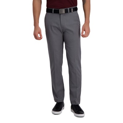 Haggar Men's Cool Right Straight Fit Flat Front Performance Flex Pant ...