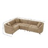 Christopher Knight Home Isolde Contemporary 104" 4-Seater L-Shaped Boucle Upholstery Curved Sectional Sofa Camel - 3 of 4