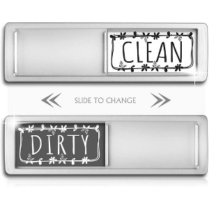Dishwasher Magnet Clean Dirty Sign Non-Scratching Strong Magnet with Optional Stickers - Strong Slide for Changing Signs - 1 of 4