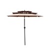 TiramisuBest 9Ft Mushroom - Colored 3 - Tier Outdoor Patio Umbrella: Crank, Tilt, Wind Vents for Garden, Deck, Backyard, Pool Shade - 2 of 4