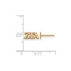Black Bow Jewelry 14k Yellow Gold Plated Sterling Silver Zeta Tau Alpha Greek Life Stud Earrings - 2 of 3