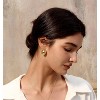 Chunky Gold Hoop Earrings for Women, 14k Gold Plated Thick Triple Hoop Earrings Hypoallergenic Trendy Chunky Gold Hoops - 2 of 4