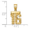 Black Bow Jewelry 14k Yellow Gold, Varsity Collection, Small D/C Pendant Number 16 - 3 of 4