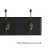 Wall Hook Rail-Mounted Hanging Rack with 6 Hooks-Entryway, Hallway, or Bedroom-Storage Organization for Coats, Towels, Bags by Hastings Home (Black) - 2 of 4