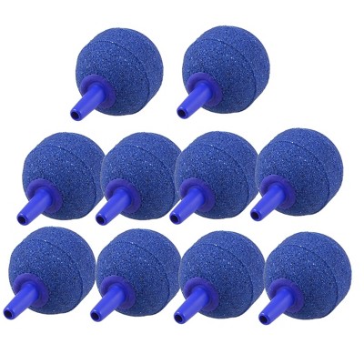 Unique Bargains Ball Shape Mineral Bubble Release Aquarium Air Stone Blue 0.9" 10 Pcs