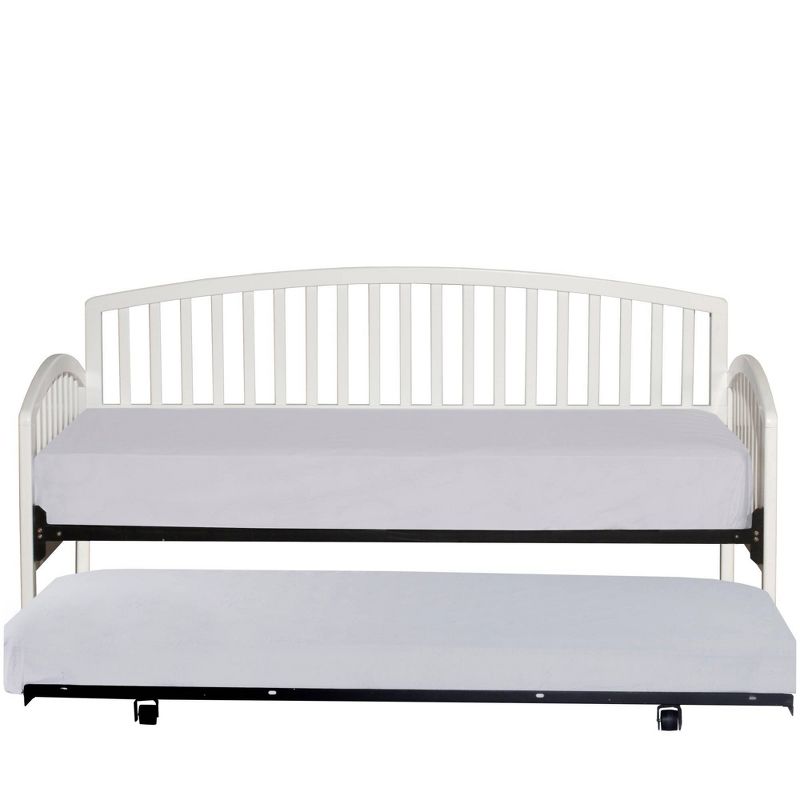 Twin Carolina Daybed with Suspension Deck and Rollout Trundle White - Hillsdale Furniture, 5 of 12