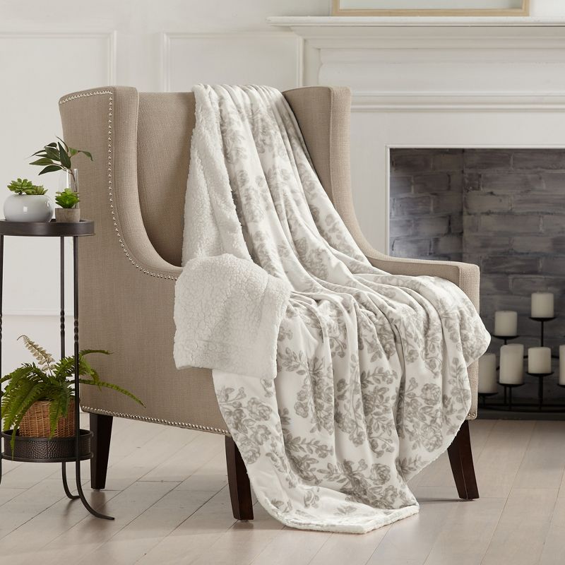 Great Bay Home Velvet Plush Fleece Reversible Warm and Cozy Throw, 3 of 5