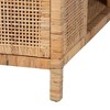bali & pari Kalimantan Rattan and Mahogany Wood Square Coffee Table Light Honey - 3 of 4