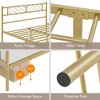 Yaheetech Metal Platform Bed with Arrow Design Headboard and Footboard - 4 of 4