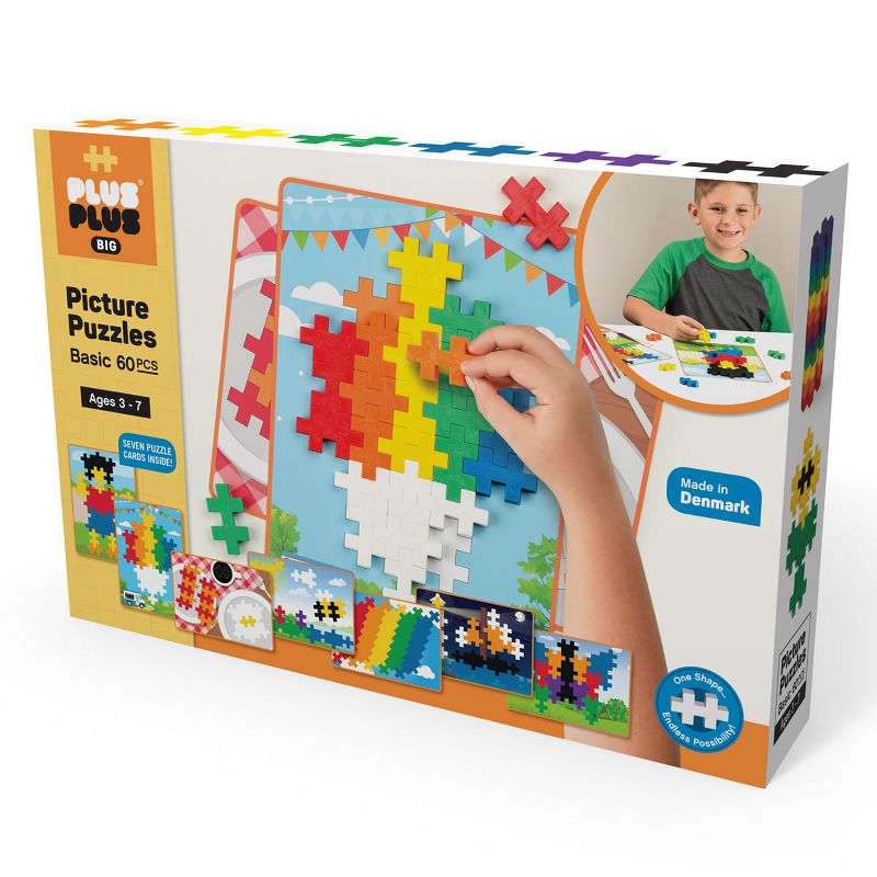 Plus-Plus BIG Picture Puzzles - Basic Color Mix - 60 Piece Set, 1 of 6