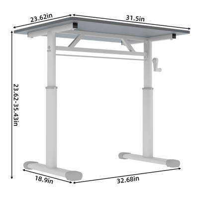 Anybear Study Desk for Kids & Adults, Height-Adjustable, Multi-Purpose Desk, Compact Design, 31.5 x 23.62 x 35.43"