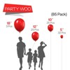 PartyWoo Balloons Red Matte 18 12 10 5 Inch 85 pcs - 2 of 4