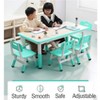 Kids Table and Chair Set, Height Adjustable Toddler Arts & Crafts Table and 6 Chair Set for Ages 2-10,Max 300lbs Kids Activity Art Table - 4 of 4